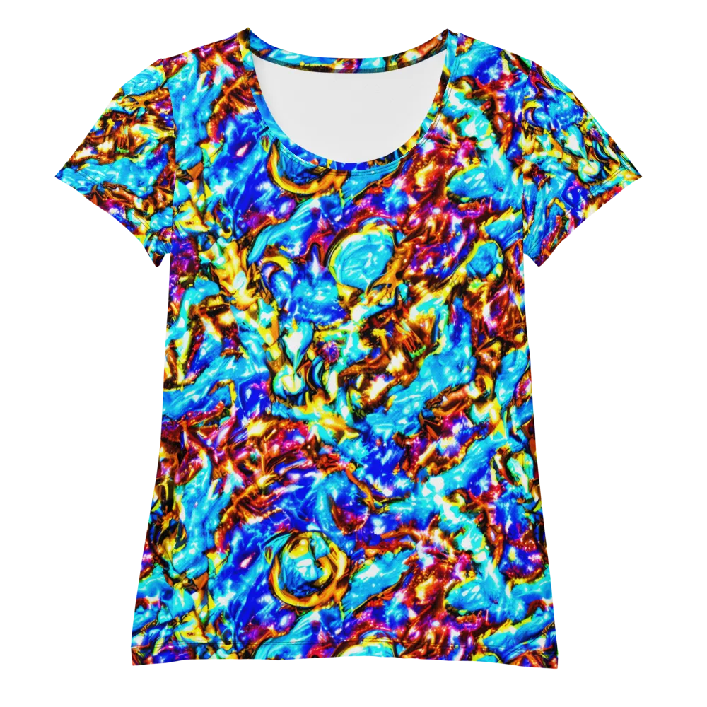 Saturated Storm on Women's Athletic T-Shirt — Front