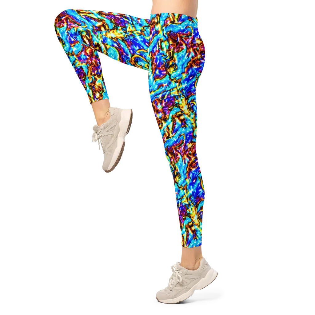 Saturated Storm on Leggings — Left