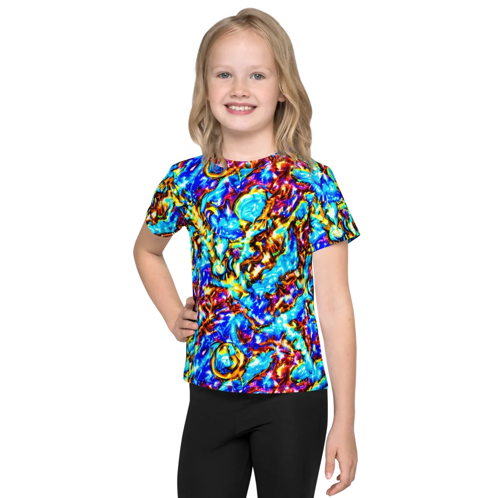 Saturated Storm on Kids Crew Neck T-Shirt — Front