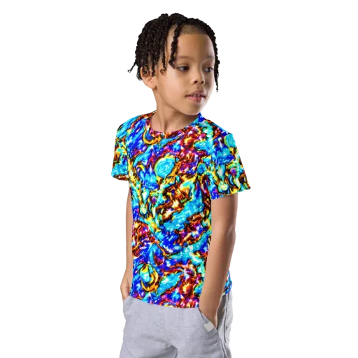 Saturated Storm on a Kids Crew Neck T-Shirt