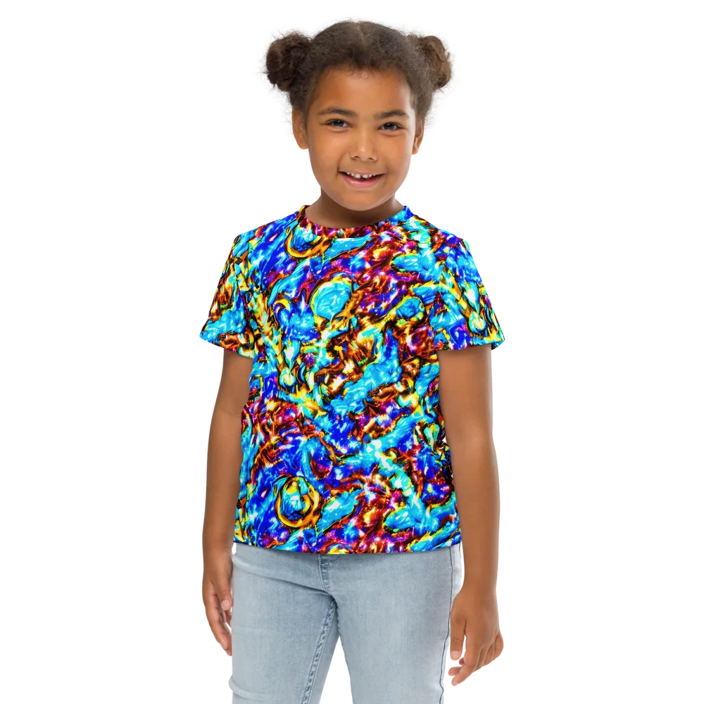 Saturated Storm on Kids Crew Neck T-Shirt — Front