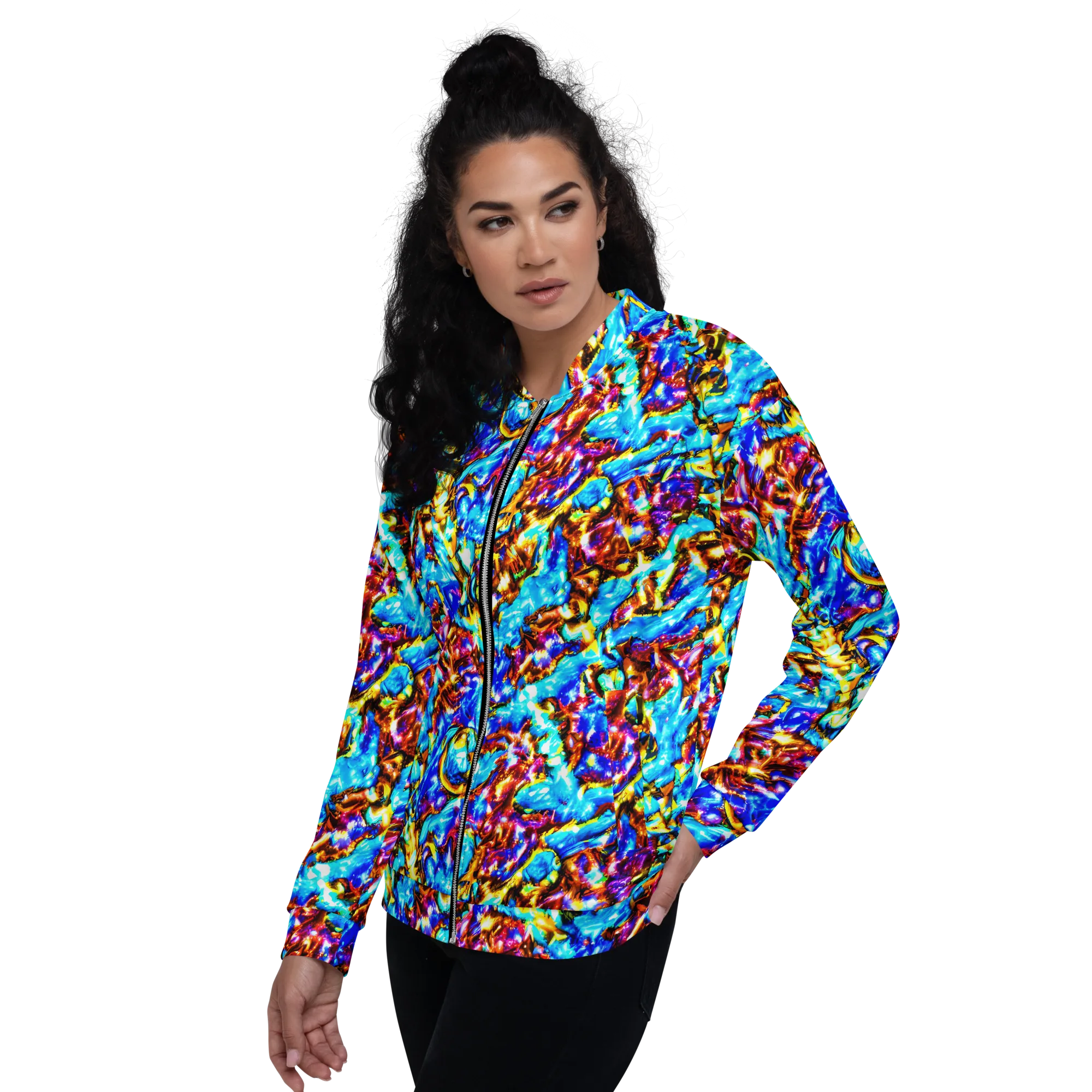 Saturated Storm on Bomber Jacket — Left