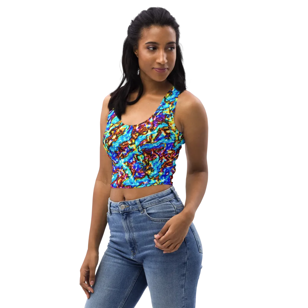 Saturated Storm on Crop Top — Left Front