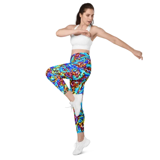 Saturated Storm on a Leggings with Pockets