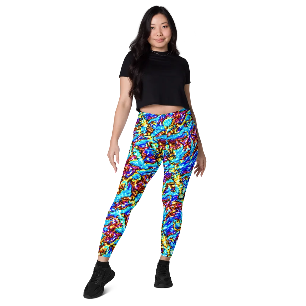 Saturated Storm on Leggings with Pockets — Front