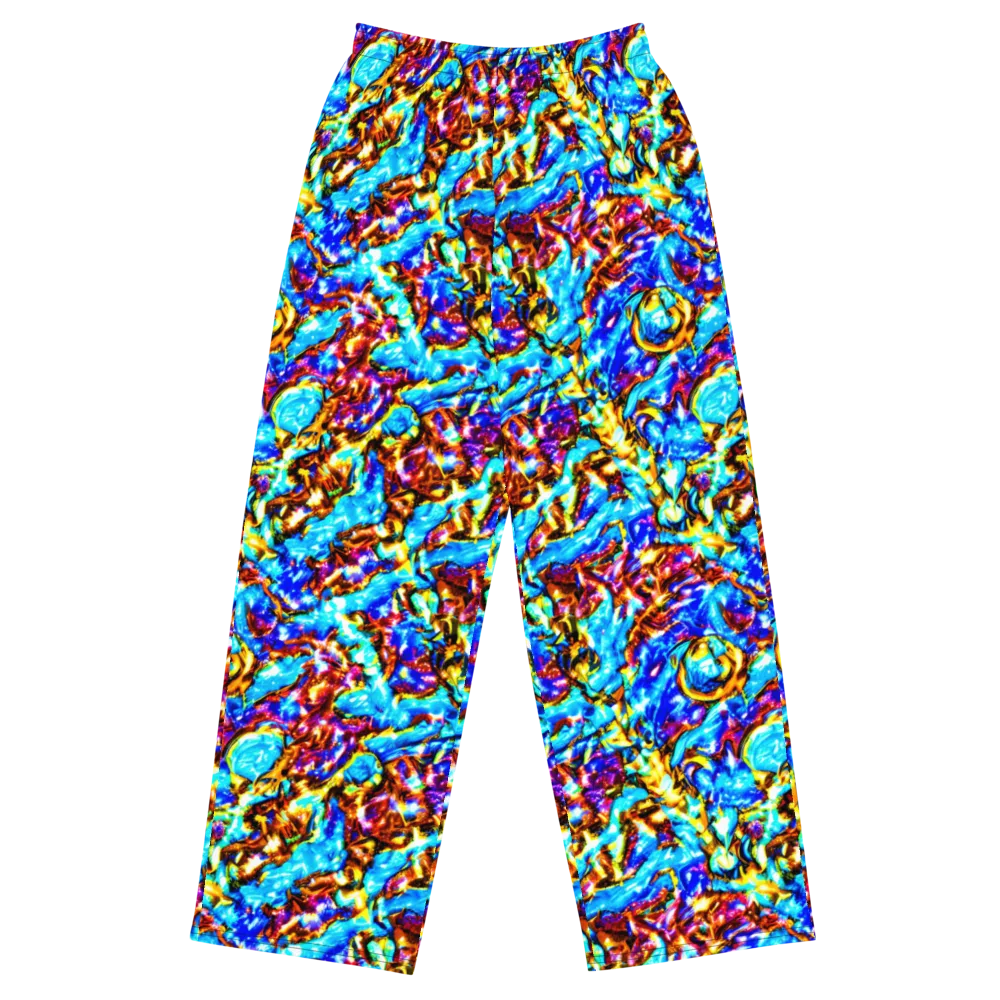 Saturated Storm on Wide-Leg Pants — Front