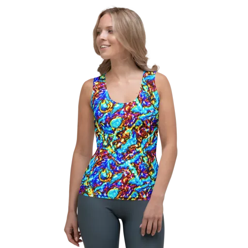 Saturated Storm on a Women's Tank Top