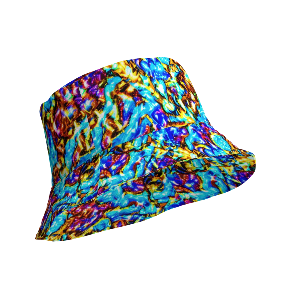 Saturated Storm on Reversible Bucket Hat — Product details Outside