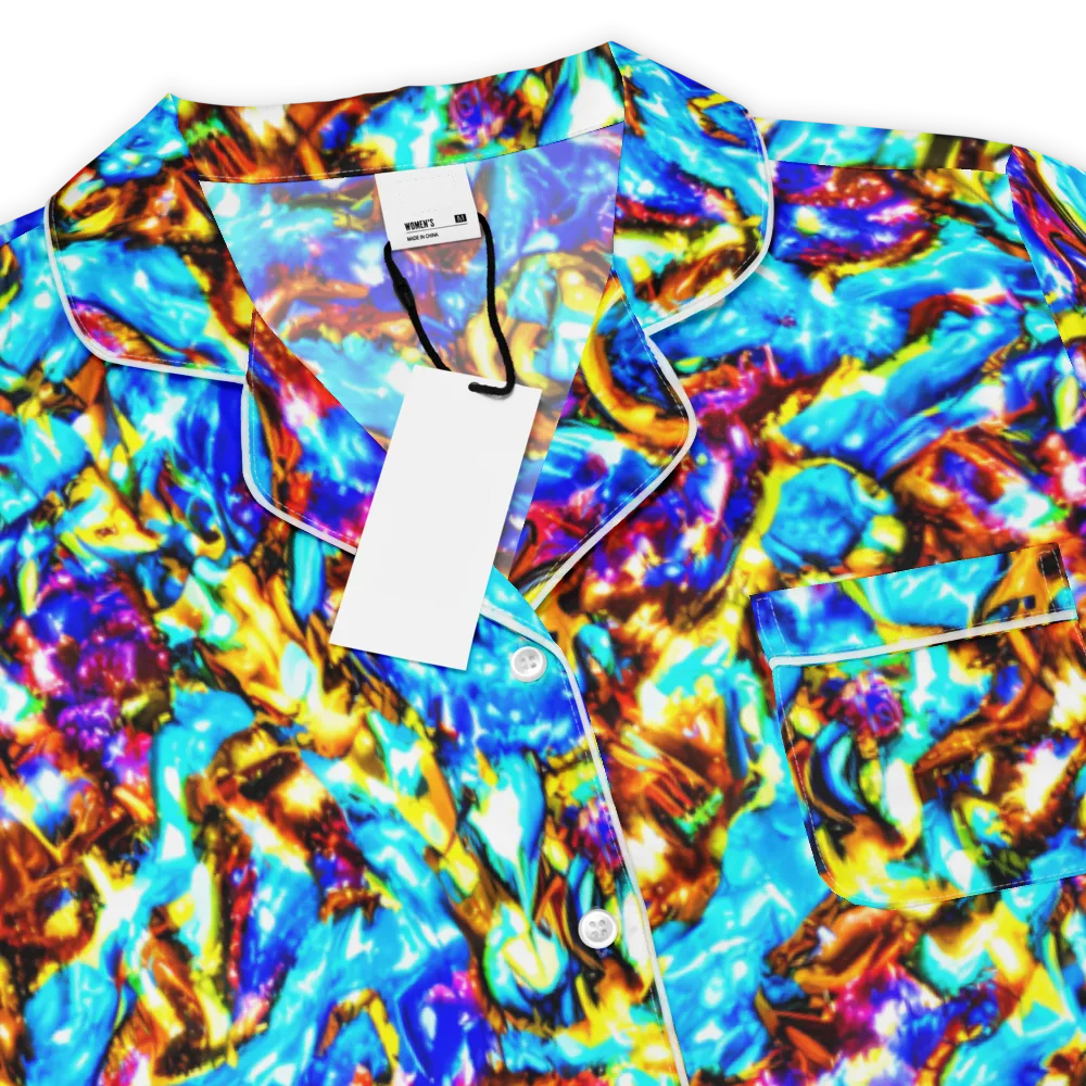 Saturated Storm on Women's Short Sleeve Pajama Top — Product details