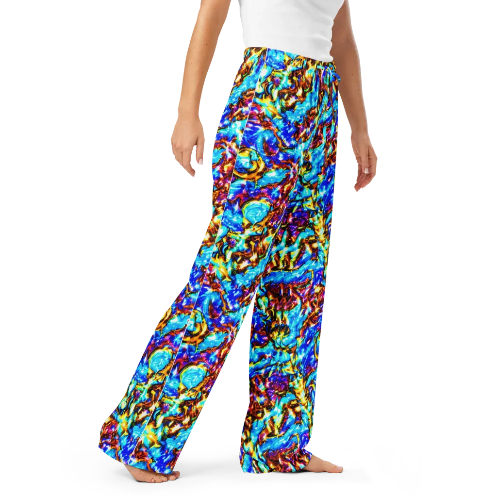Saturated Storm on Women's Pajama Pants — Right Front