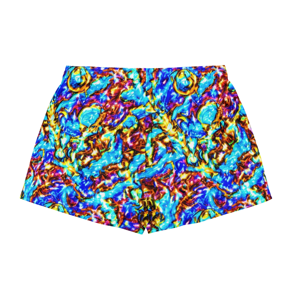 Saturated Storm on Women's Pajama Shorts — Back