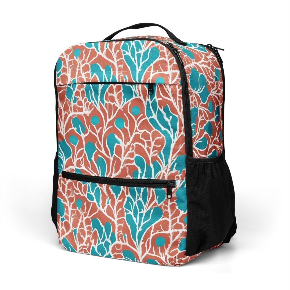 Teal Tangle on Utility Backpack — Left Front