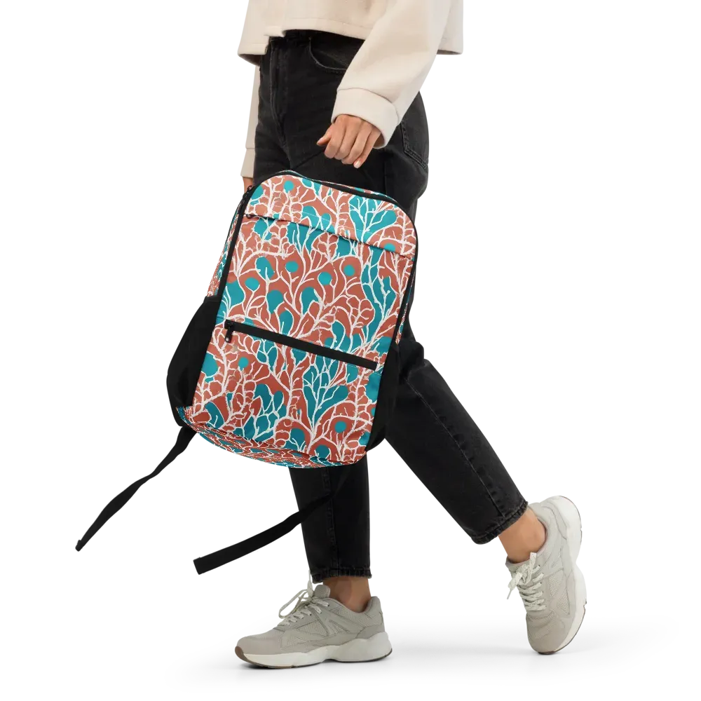 Teal Tangle on Utility Backpack — Front