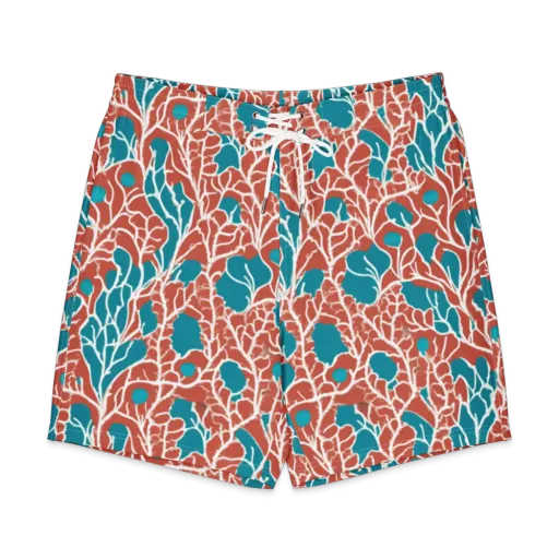 Teal Tangle on a Men's Board Shorts