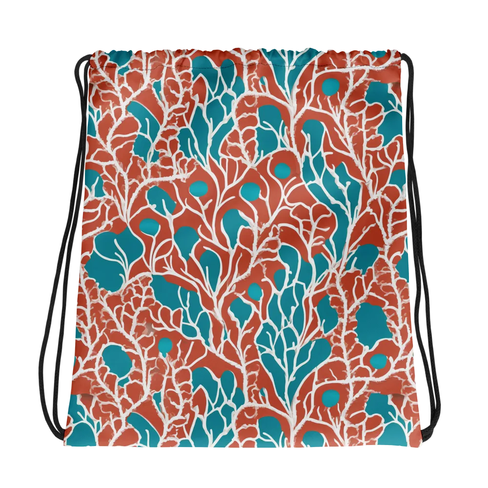 Teal Tangle on Drawstring Bag — Photo