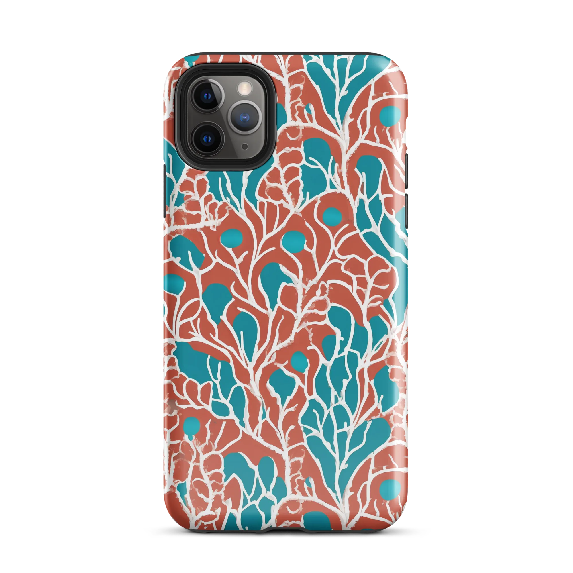 Teal Tangle on Tough Case for iPhone® — Front
