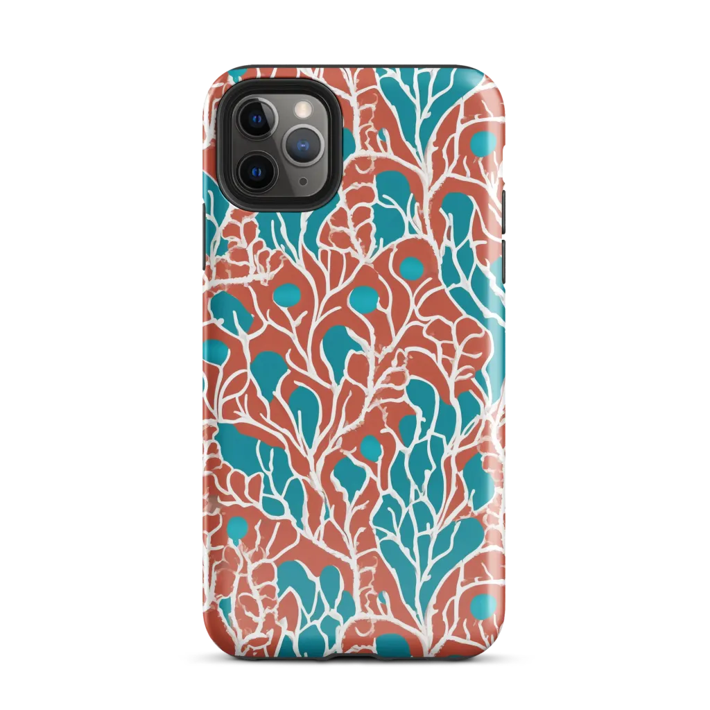 Teal Tangle on Tough Case for iPhone® — Front