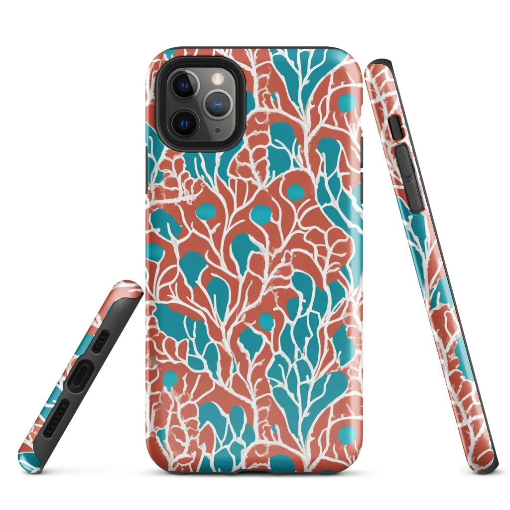 Teal Tangle on Tough Case for iPhone® — Front