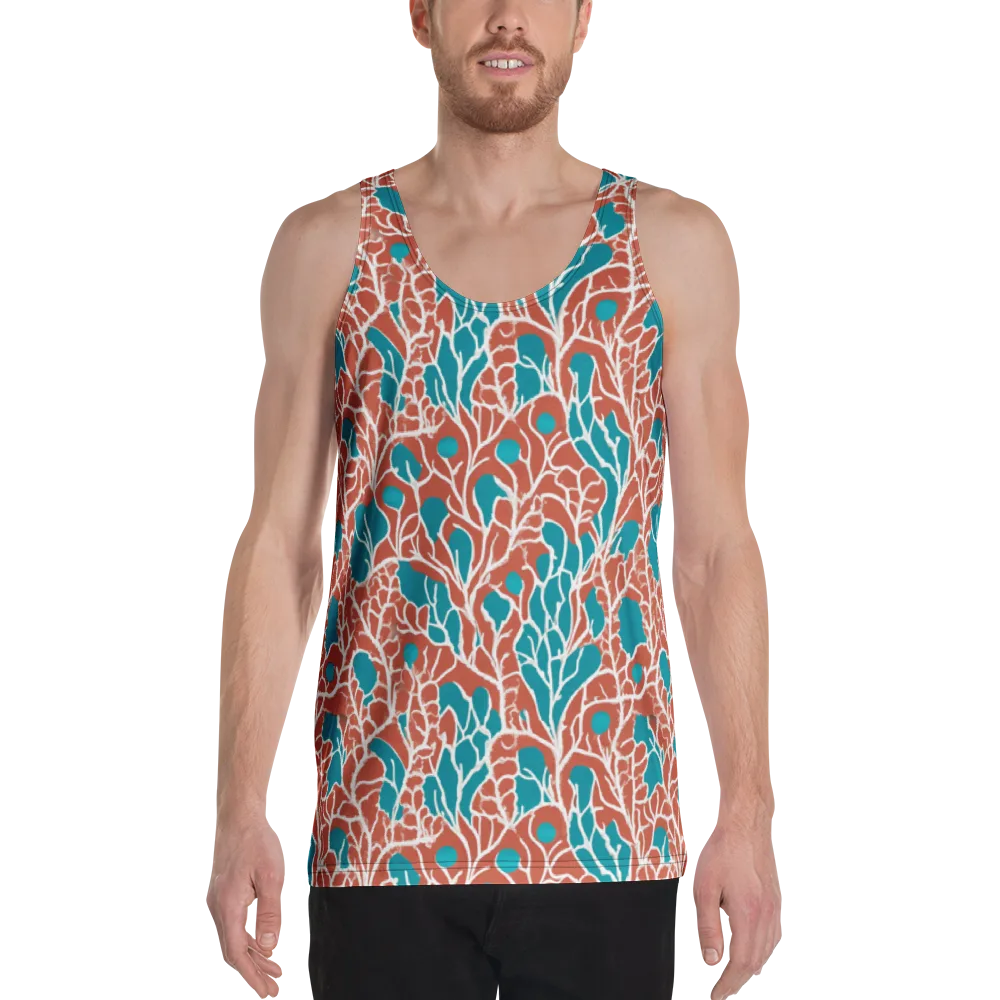Teal Tangle on Men's Tank Top — Front