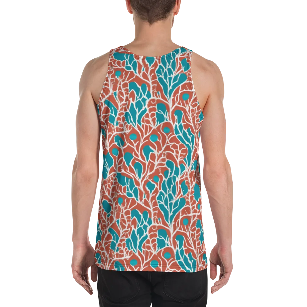 Teal Tangle on Men's Tank Top — Back