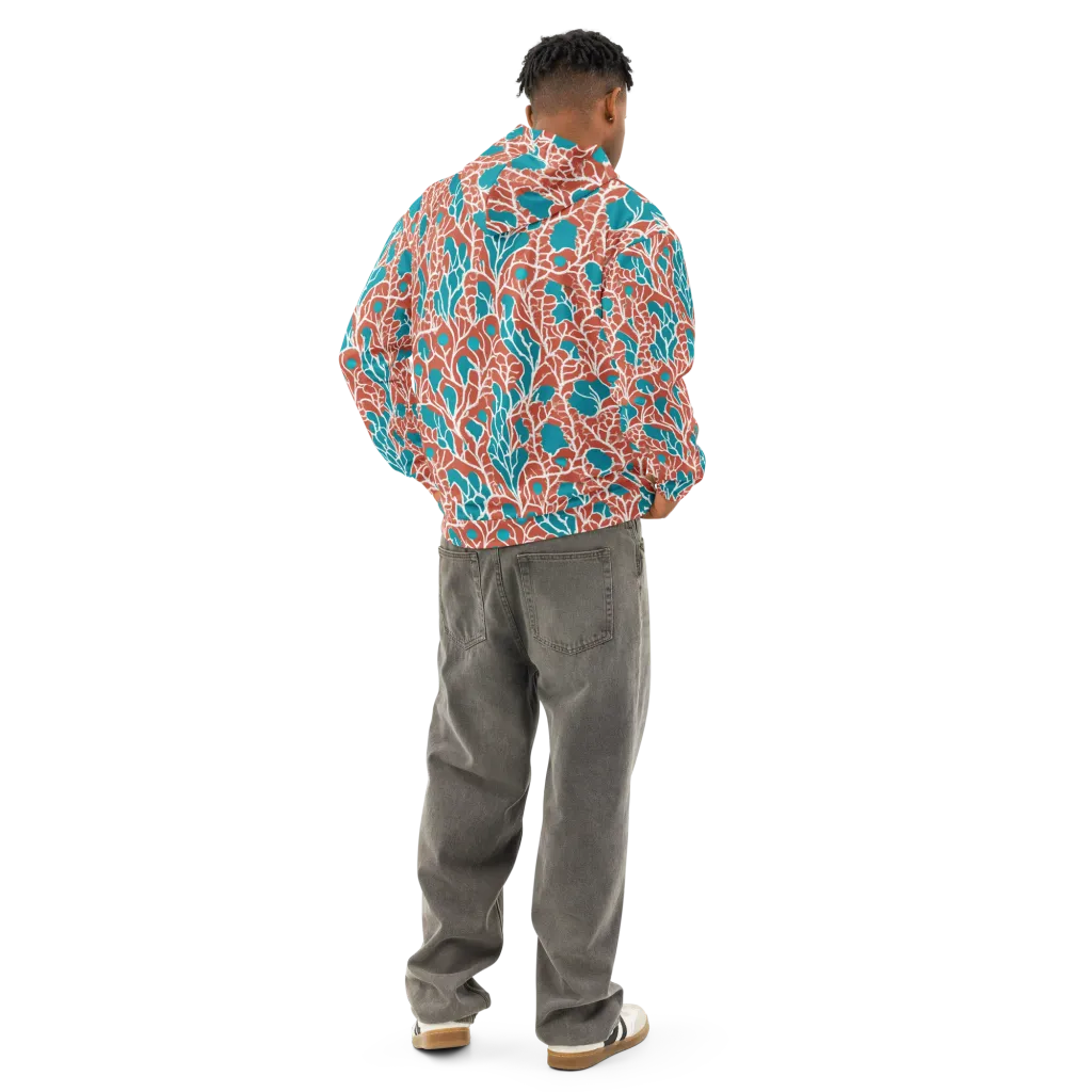 Teal Tangle on Cotton Hoodie — Back