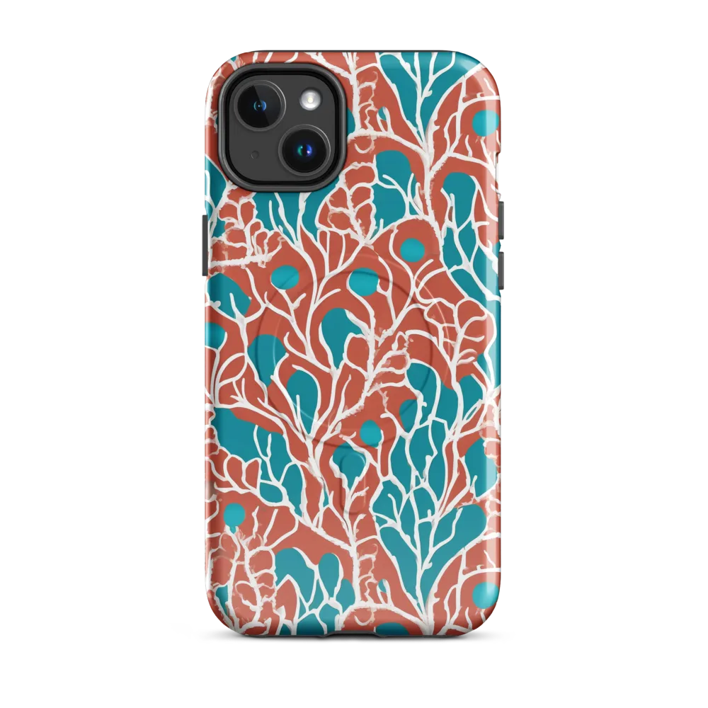 Teal Tangle on MagSafe Tough Case for iPhone® — Front
