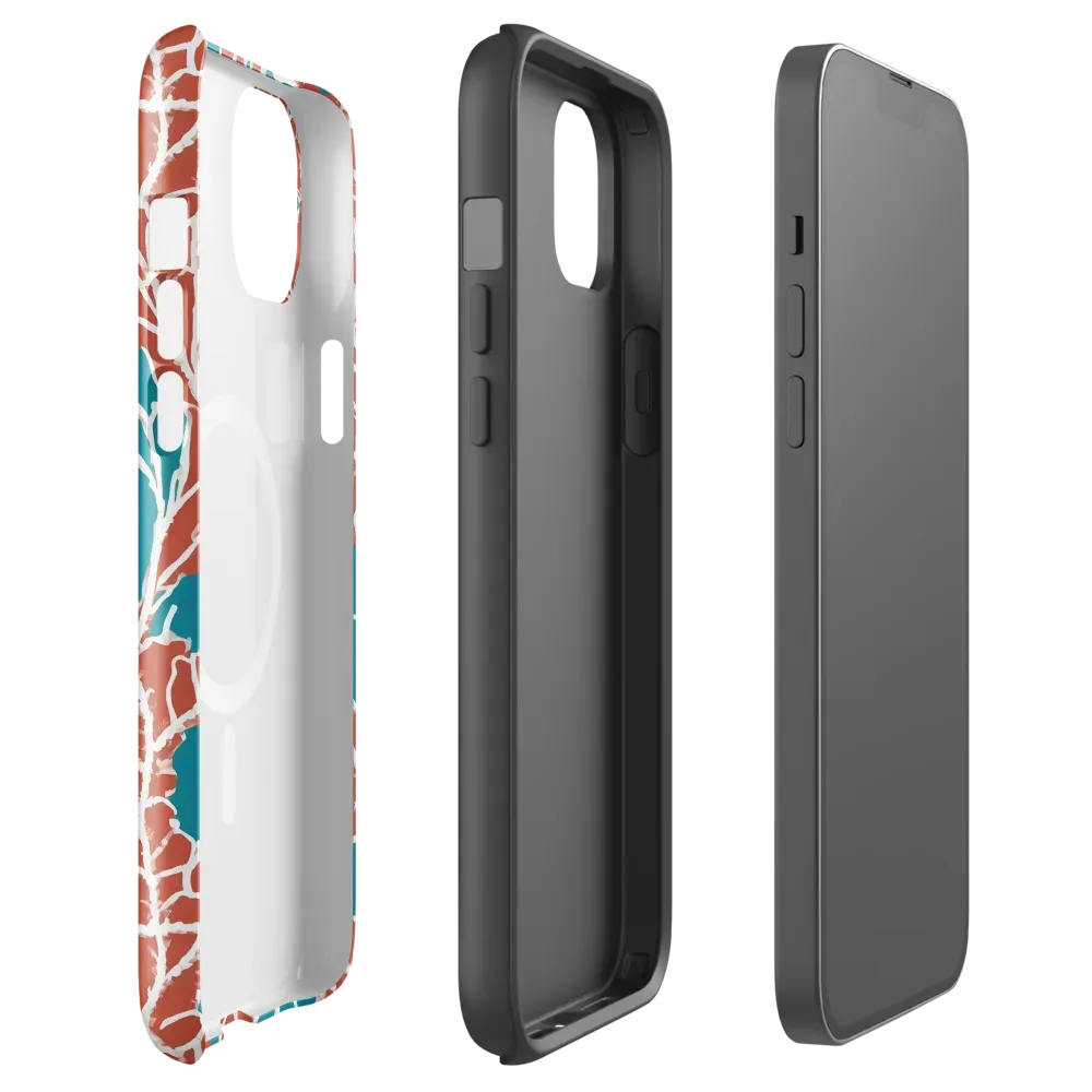 Teal Tangle on MagSafe Tough Case for iPhone® — Front