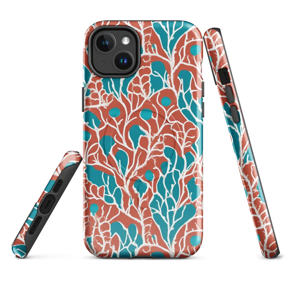 Teal Tangle on MagSafe Tough Case for iPhone® — Front
