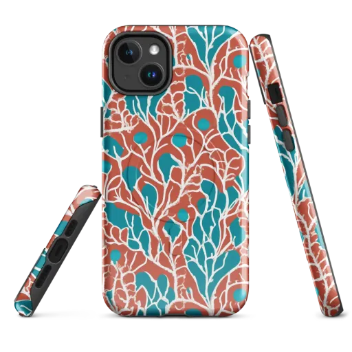 Teal Tangle on a MagSafe Tough Case for iPhone®