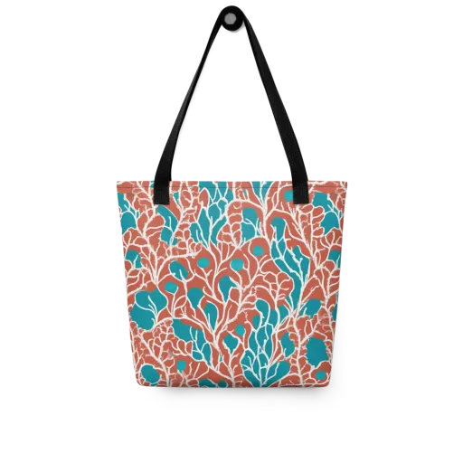 Teal Tangle on a Tote Bag