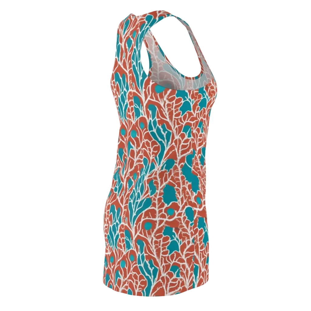 Teal Tangle on Racerback Dress — Back Side