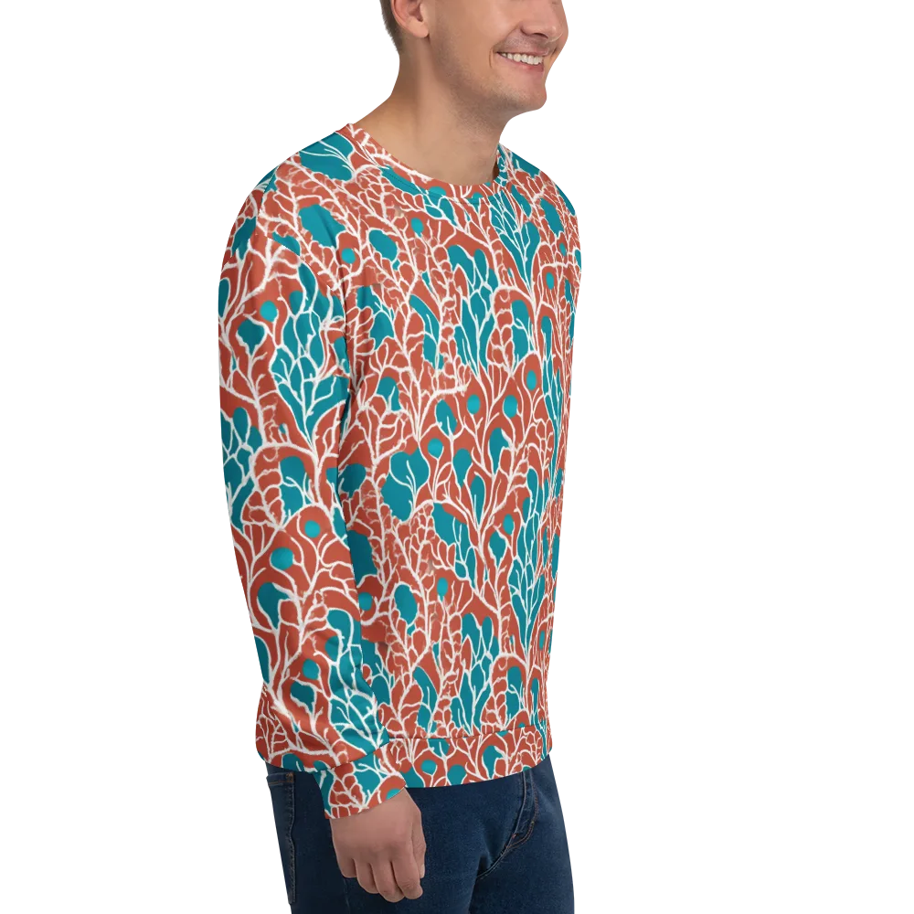 Teal Tangle on Sweatshirt — Right Front