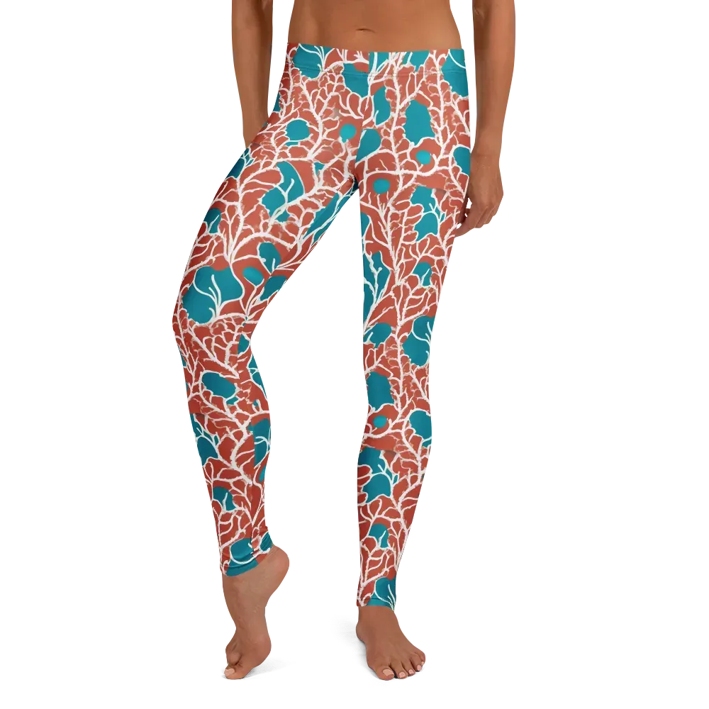 Teal Tangle on Leggings — Front