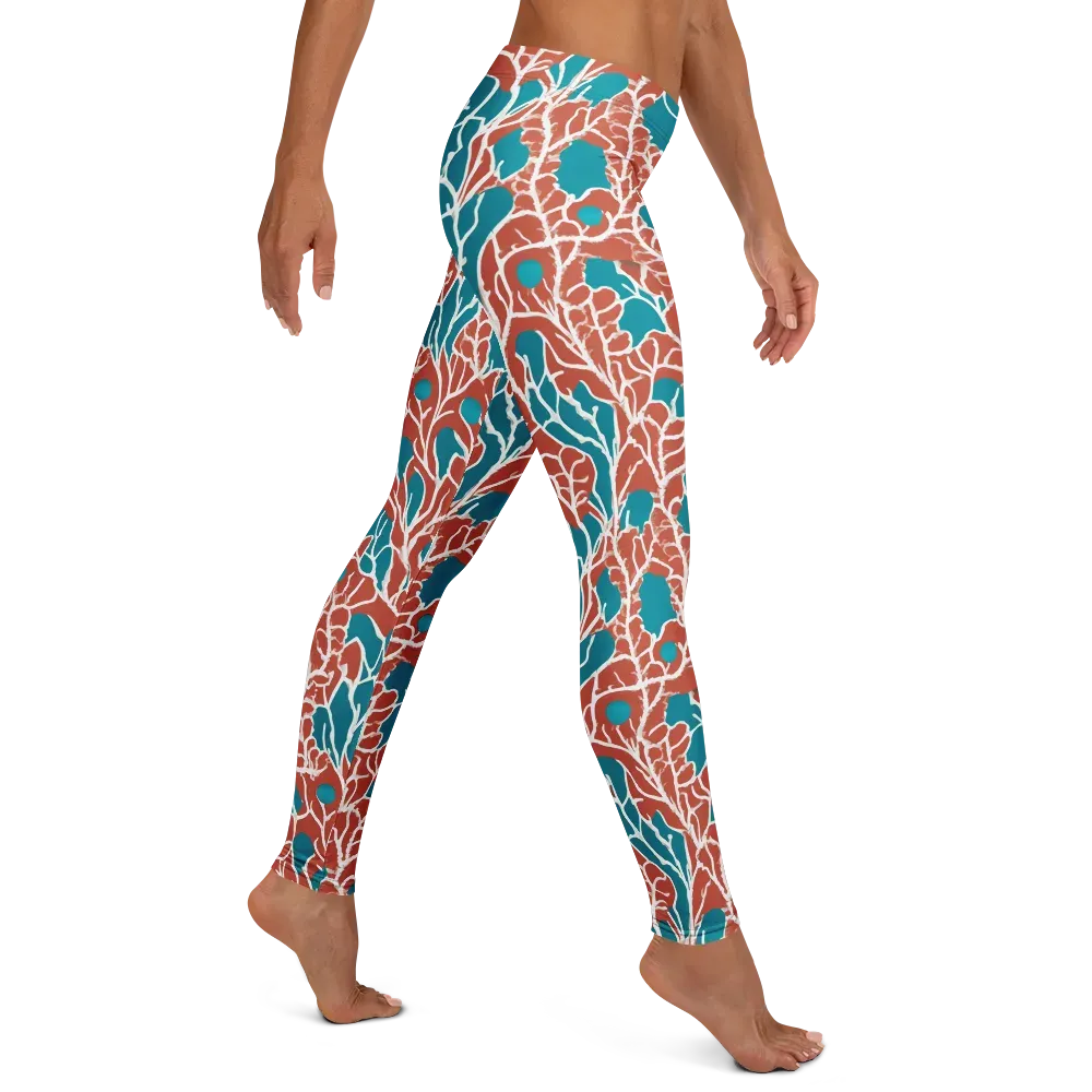 Teal Tangle on Leggings — Right