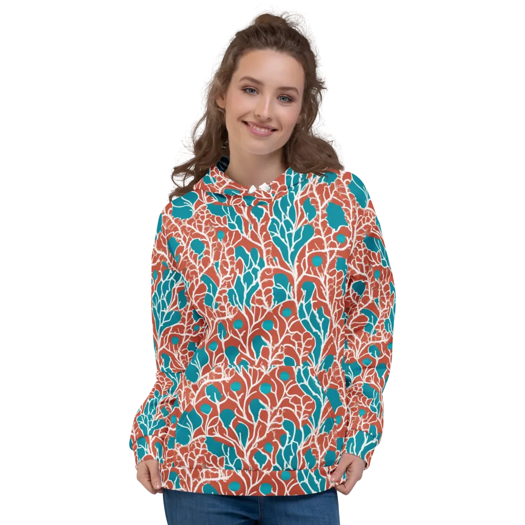Teal Tangle on Hoodie — Front