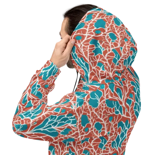 Teal Tangle on a Hoodie