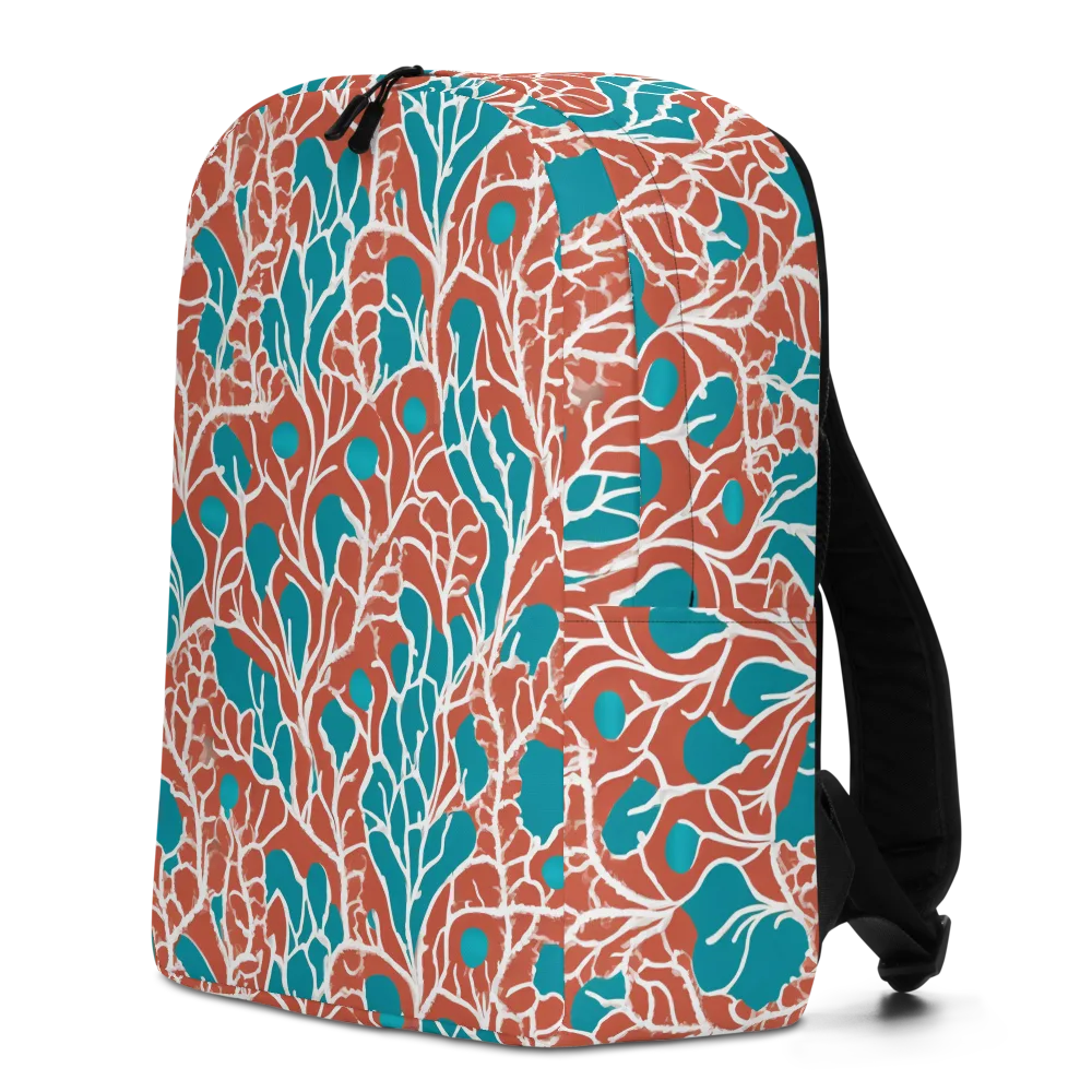 Teal Tangle on Minimalist Backpack — Left