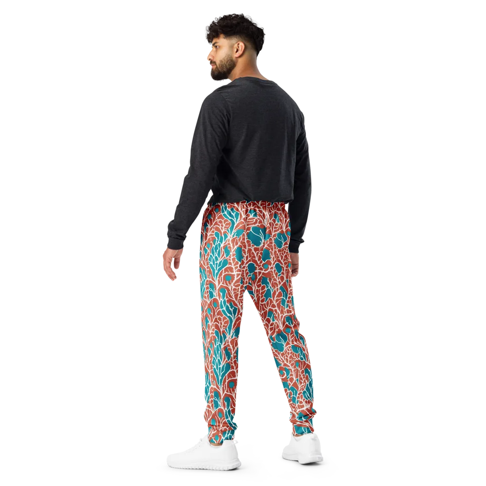 Teal Tangle on Men's Joggers — Back