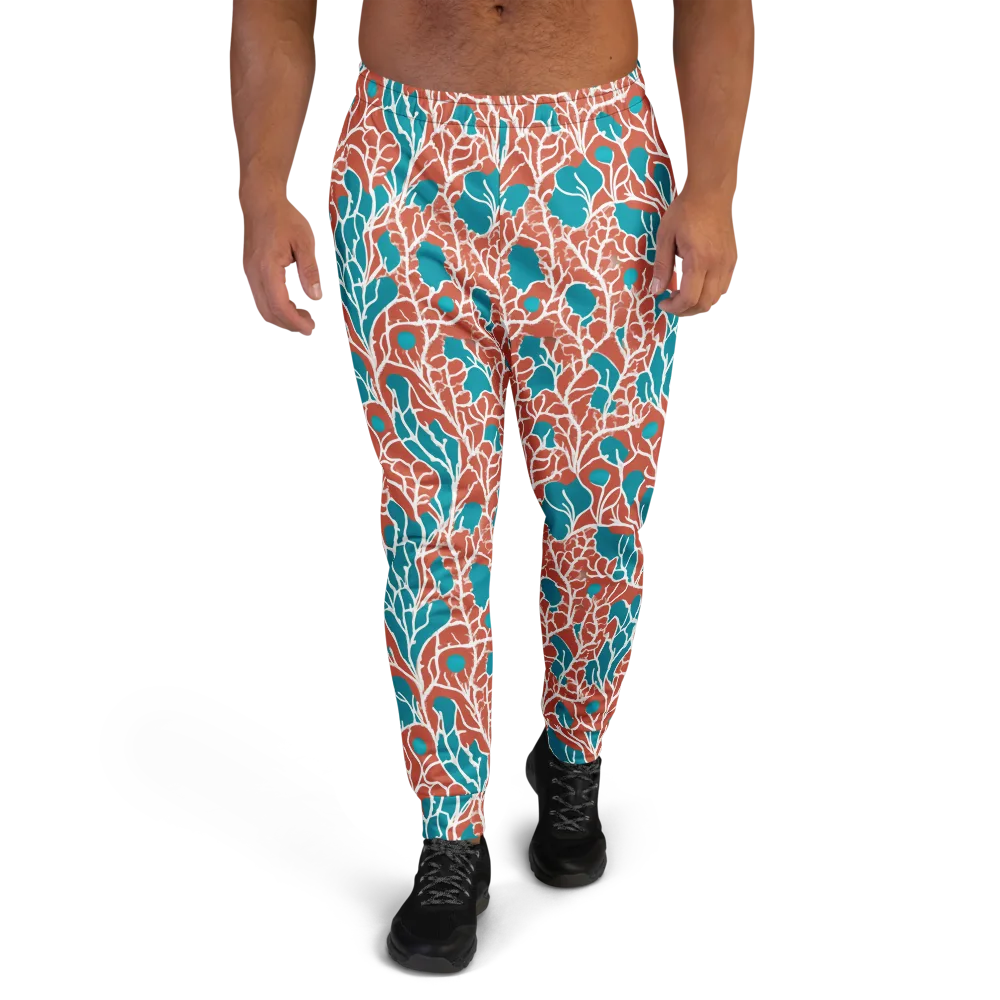Teal Tangle on Men's Joggers — Front