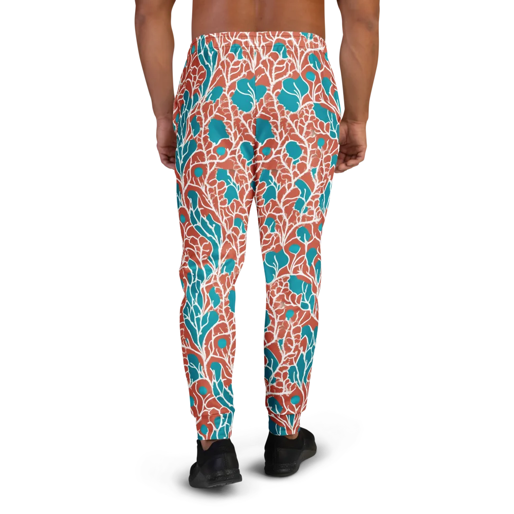 Teal Tangle on Men's Joggers — Back