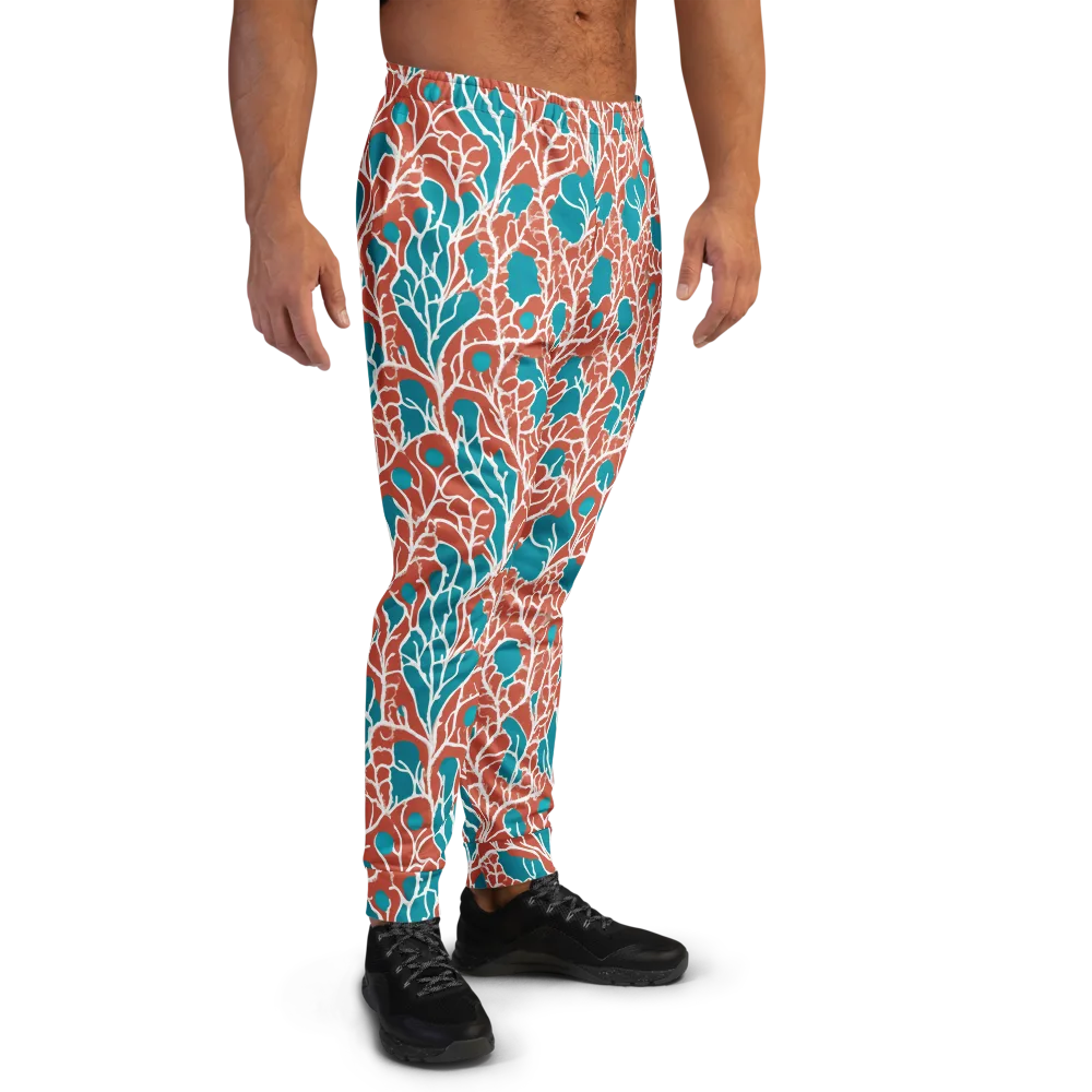 Teal Tangle on Men's Joggers — Right