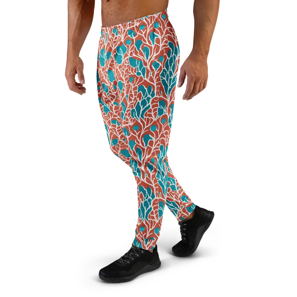 Teal Tangle on Men's Joggers — Left