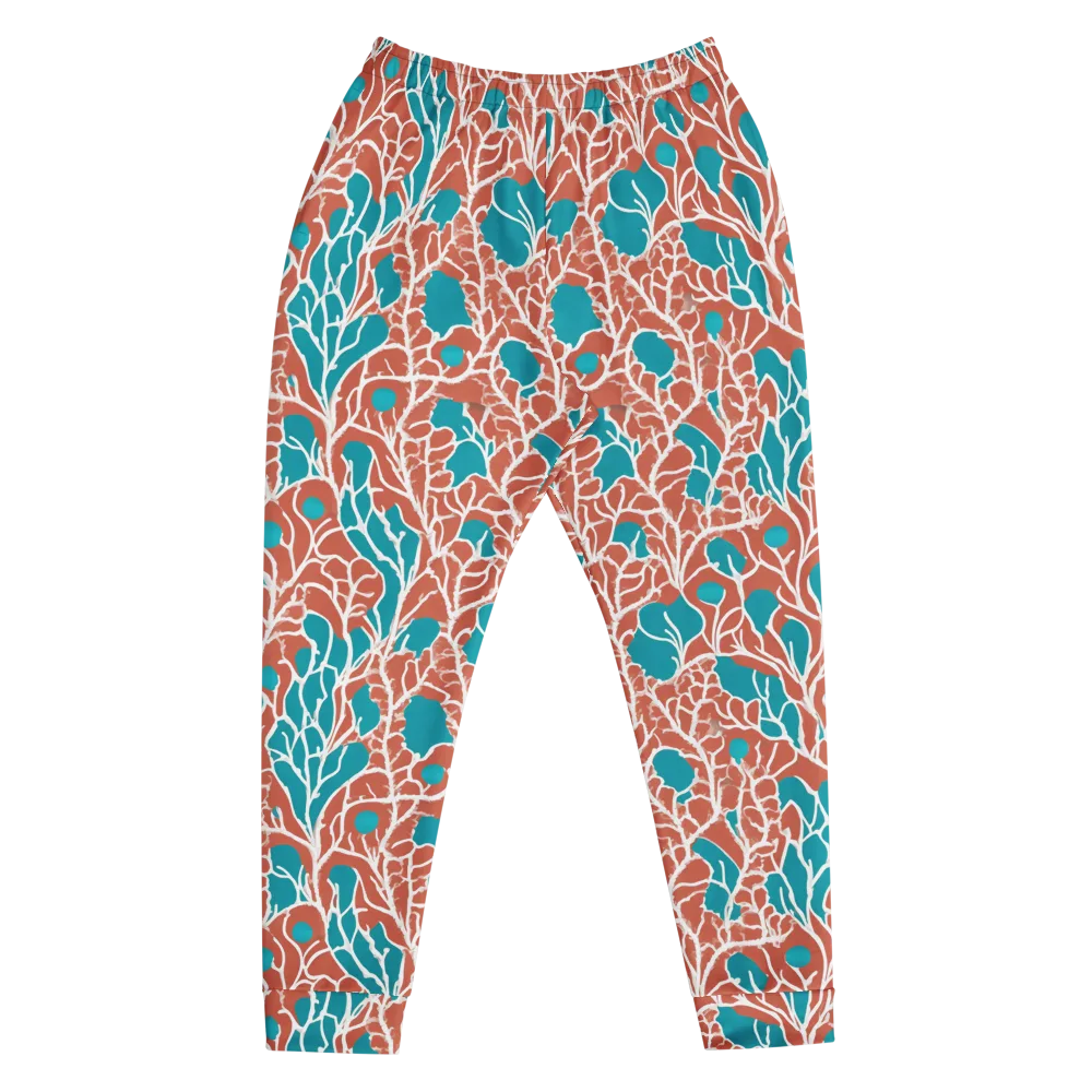 Teal Tangle on Men's Joggers — Front