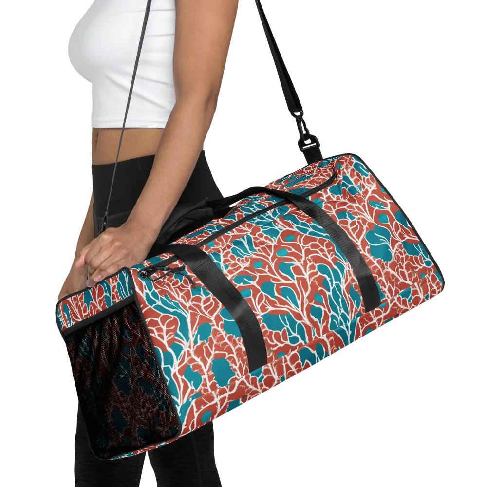 Teal Tangle on Duffle Bag — Front