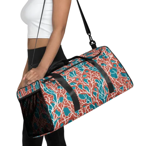 Teal Tangle on a Duffle Bag