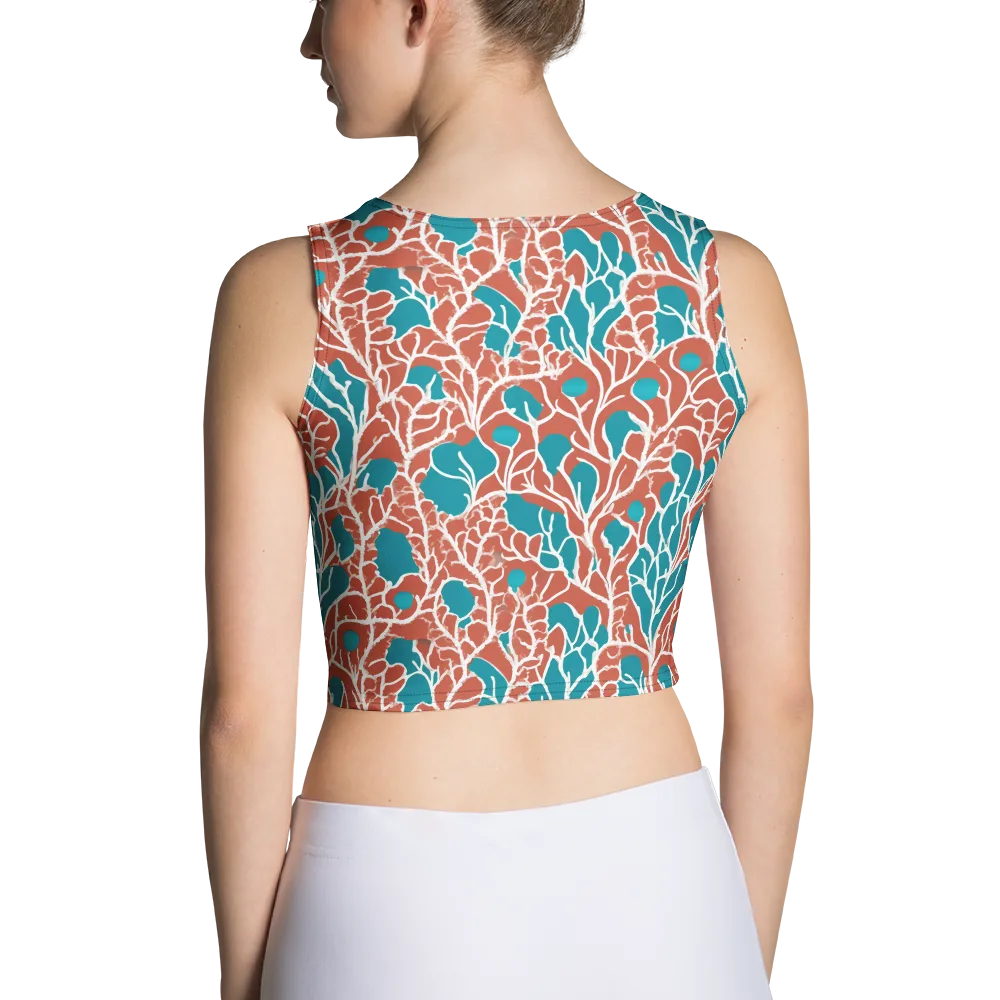 Teal Tangle on Crop Top — Back