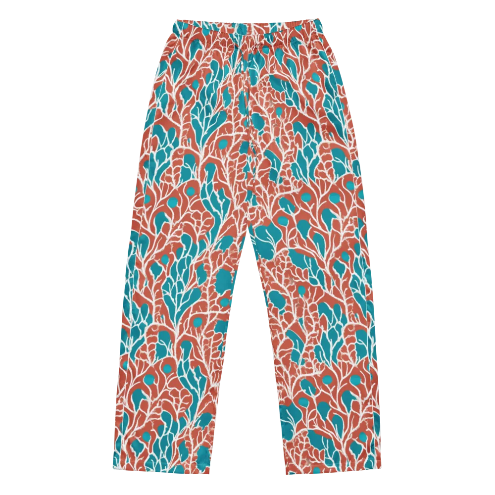 Teal Tangle on Women's Pajama Pants — Front