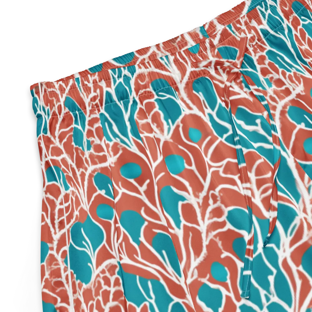 Teal Tangle on Women's Pajama Shorts — Product details