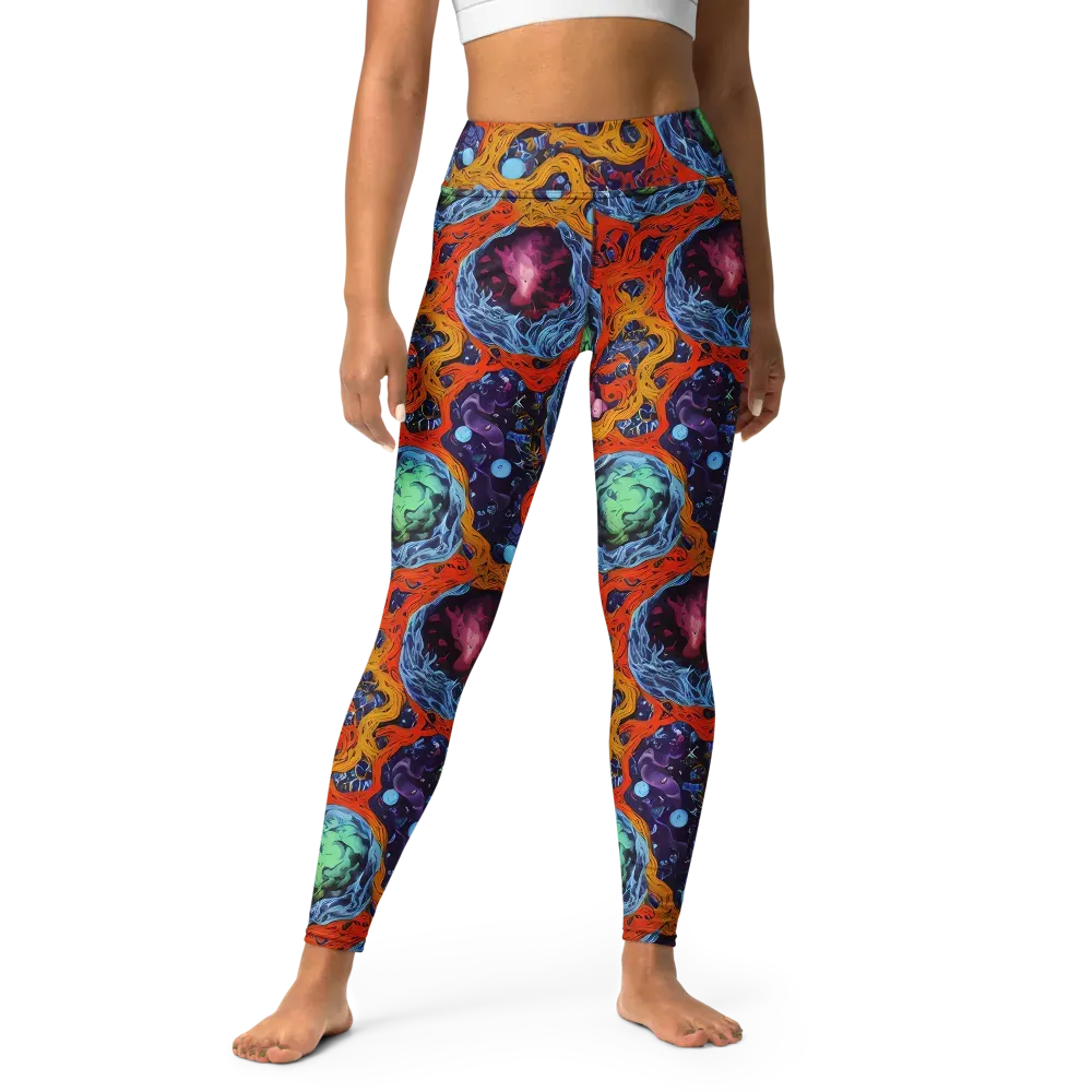 Nebula Reef on Yoga Leggings — Front