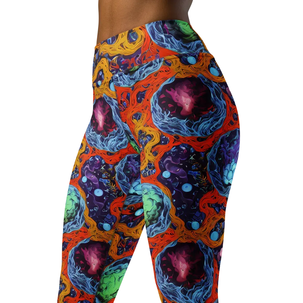 Nebula Reef on Yoga Leggings — Left Front
